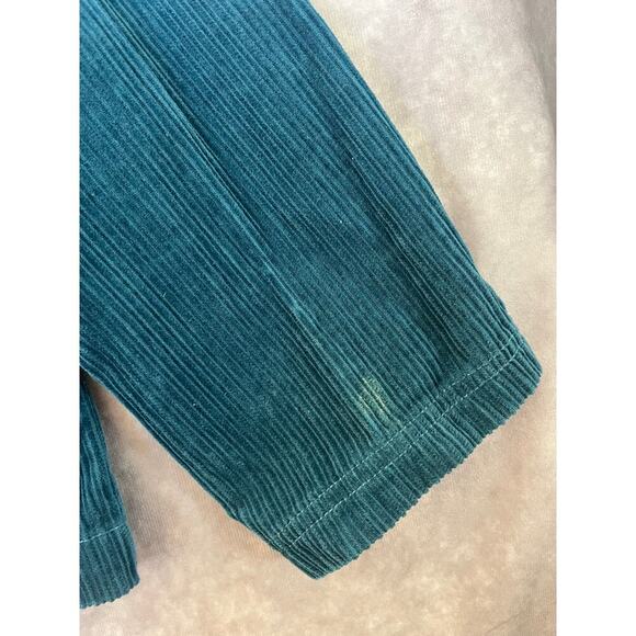 Brixton Survey Chore Coat Women's L Teal Blue Corduroy Pockets Shacket Fall - Picture 9 of 9